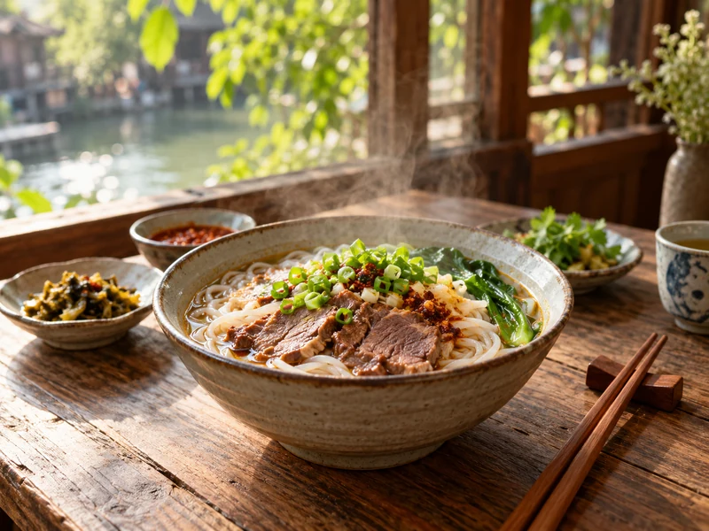 热气腾腾的地方风味餐桌，概念示意